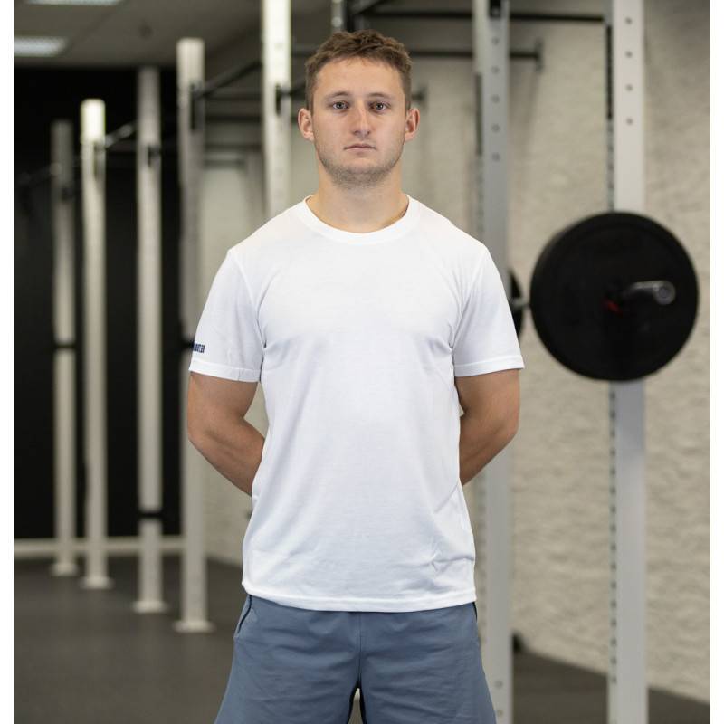 Pánské sportovní tričko WORKOUT - bílé s logem