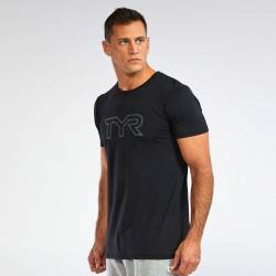 Pánské tričko TYR Ultrasoft Lightweight Tri Blend Tech Tee - black