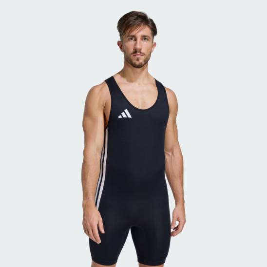 Pánský vzpěračský - powerlifterský dres adidas černý