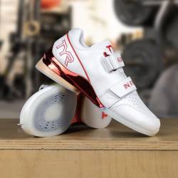 Pánské vzpěračské boty TYRFORCE Elite Carbon Lifter - bílá - červená