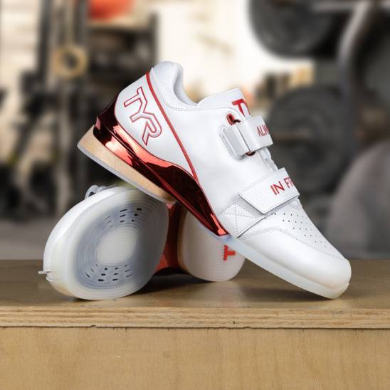 Scarpe da sollevamento pesi TYRFORCE Elite Carbon Lifter Uomo - Bianco - Rosso