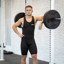 Vzpěračský dres WORKOUT 2.0 profi unisex - black