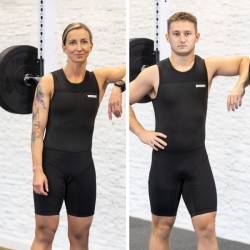 Vzpěračský dres WORKOUT 2.0 profi unisex - black