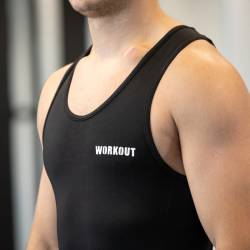 Vzpěračský dres WORKOUT 2.0 classic unisex - černý