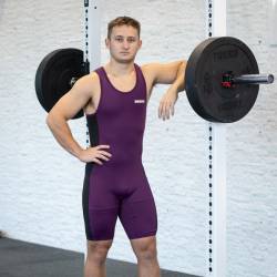Vzpěračský dres WORKOUT 2.0 classic unisex - burgundy