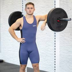 Vzpěračský dres WORKOUT 2.0 classic unisex - modrý