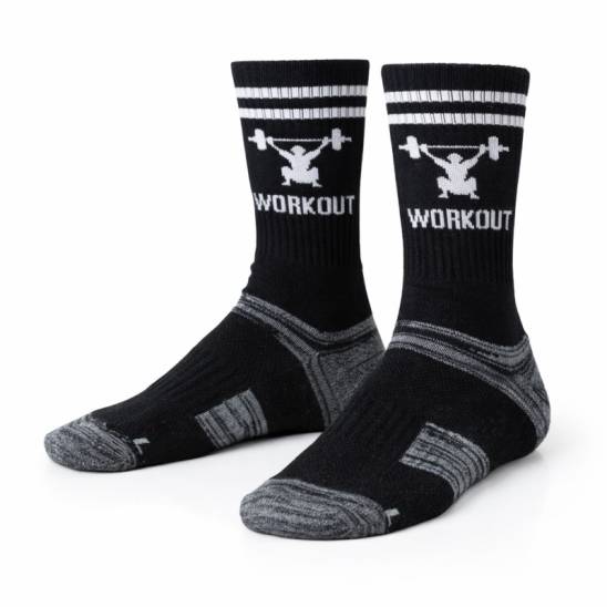 Socken WORKOUT logo - schwarz