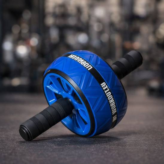 Duální posilovací kolečko Ab Wheel Workout - modré