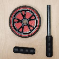 Duální posilovací kolečko Ab Wheel Workout - červené