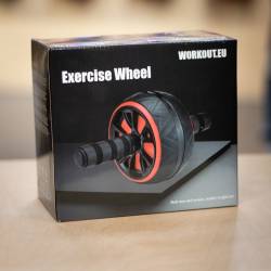 Duální posilovací kolečko Ab Wheel Workout - červené