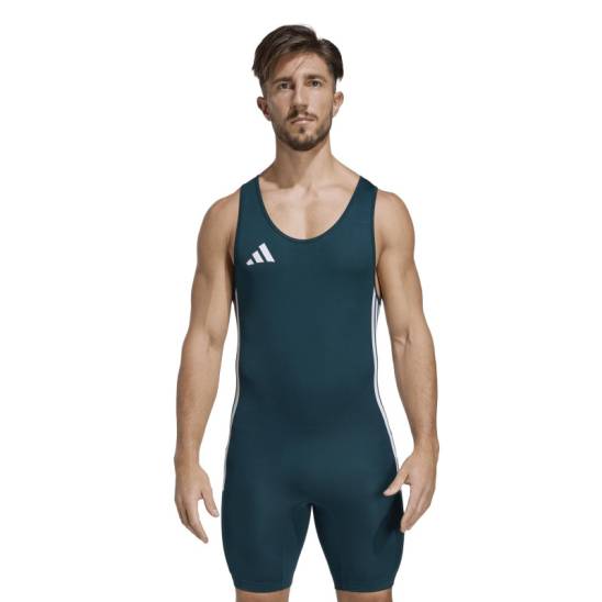 Pánský vzpěračský - powerlifterský dres adidas zelený