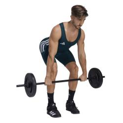Pánský vzpěračský - powerlifterský dres adidas zelený
