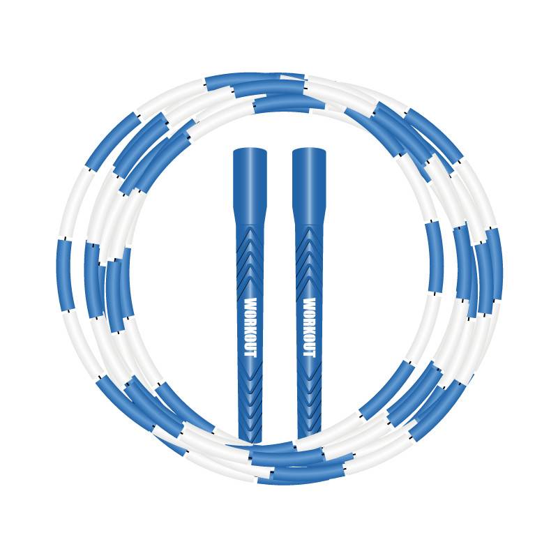 Korálkové švihadlo WORKOUT - nastavitelné - modré