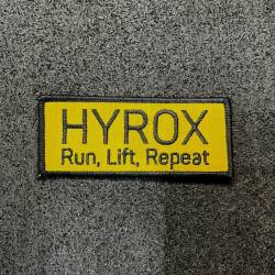 Toppa in velcro HYROX - Corri, solleva, ripeti - giallo