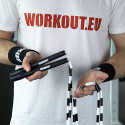 Korálkové švihadlo WORKOUT - nastavitelné - černé