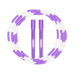 Korálkové švihadlo WORKOUT - nastavitelné - fialové