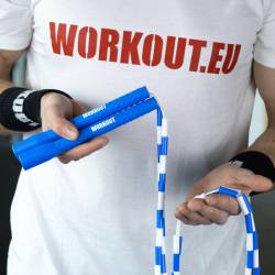 Korálkové švihadlo WORKOUT - nastavitelné - modré