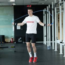 Korálkové švihadlo WORKOUT - nastavitelné - modré