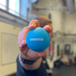 Masážní míček Lacrosse ball WORKOUT - modrý