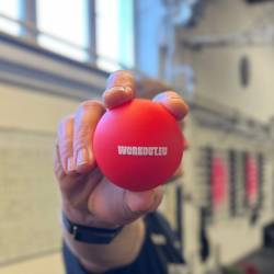Palla da massaggio Palla da lacrosse WORKOUT - rosso