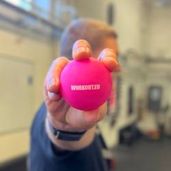 Masážní míček Lacrosse ball WORKOUT - růžový