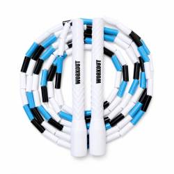 Korálkové WORKOUT - nastavitelné - white/modrá/black