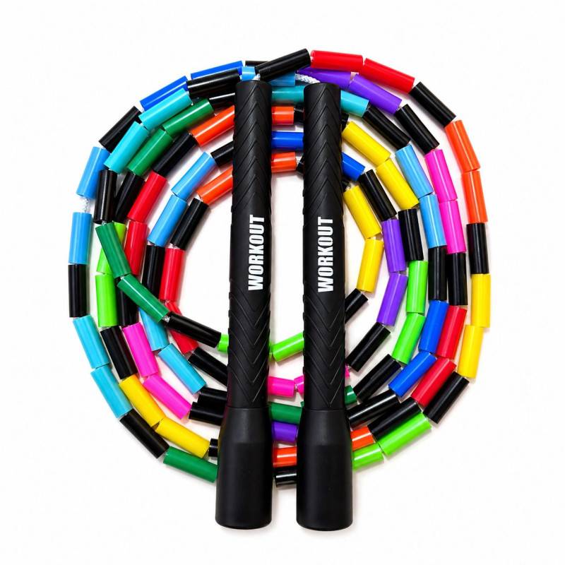 Bead jump rope WORKOUT - adjustable - coloured