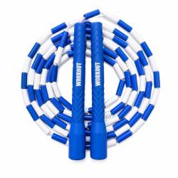 WORKOUT bead jump rope - adjustable - blue