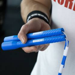 Korálkové švihadlo WORKOUT - nastavitelné - modré