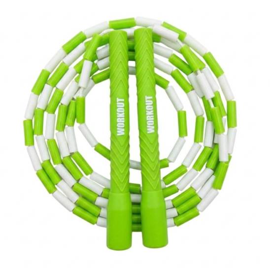 WORKOUT bead jump rope - adjustable - green