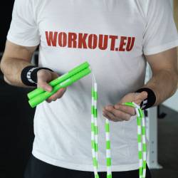 Korálkové švihadlo WORKOUT - nastavitelné - zelené