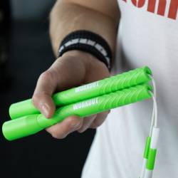 Korálkové švihadlo WORKOUT - nastavitelné - zelené