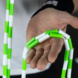 Korálkové švihadlo WORKOUT - nastavitelné - zelené