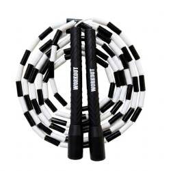 Beaded jump rope WORKOUT - adjustable - black
