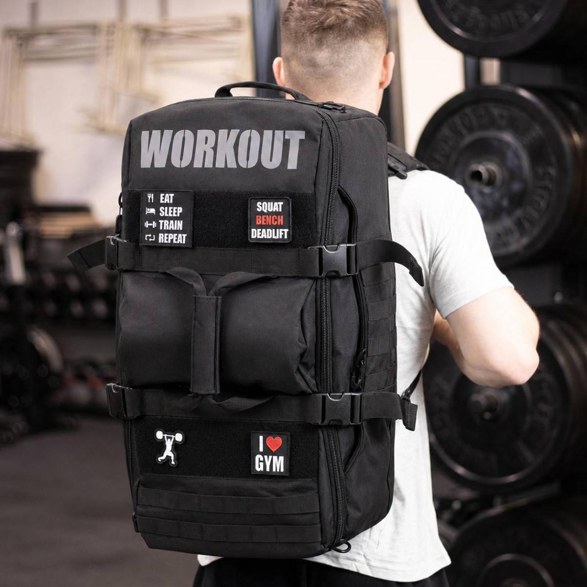 Batoh-taška přes rameno WORKOUT 2.0 - černá