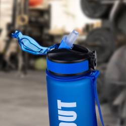 Láhev na pití WORKOUT Tritan 1000 ml - modrá