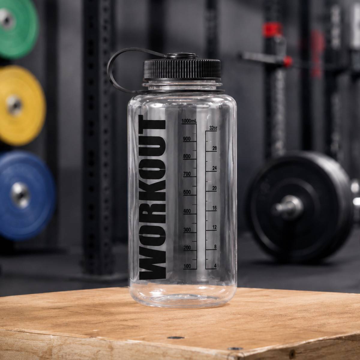 Láhev na pití WORKOUT 1000 ml - průhledná