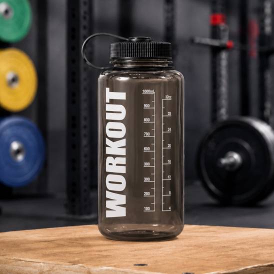 Láhev na pití WORKOUT 1000 ml - tmavě šedá