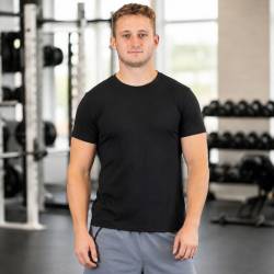 Mens sports t-shirt WORKOUT - black
