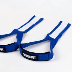 Vzpěračské trhačky WORKOUT - modrá/bílá