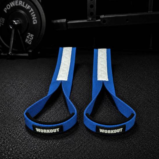 Vzpěračské trhačky WORKOUT - modrá/bílá