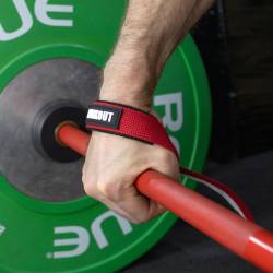 Vzpěračské trhačky WORKOUT - červená/bílá