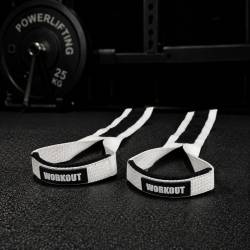 Vzpěračské trhačky WORKOUT - bílé