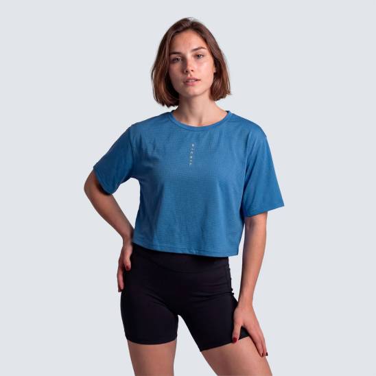 Dámské crop tričko Picsil Performance SS26 - modré