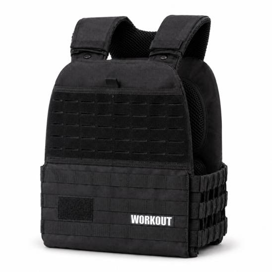 Zátěžová taktická plátová vesta WORKOUT - černá