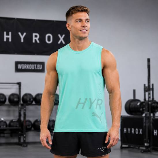 Canotta da uomo PUMA HYROX CUTOFF - turchese