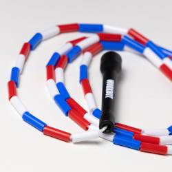 Dětské korálkové švihadlo WORKOUT - nastavitelné - trikolora