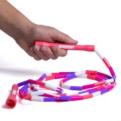 WORKOUT Childrens Beaded Jump Rope - Adjustable - Pink