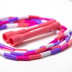 WORKOUT Childrens Beaded Jump Rope - Adjustable - Pink