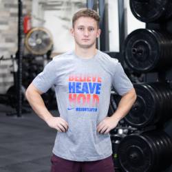 Pánské tričko Nike Believe Heave Hold - šedé light